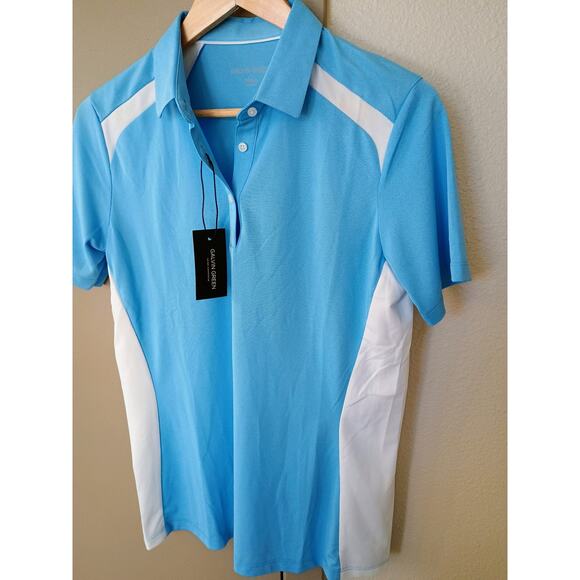 Gavin Green performance golf polo shirt in light blue medium athletic - Picture 2 of 8